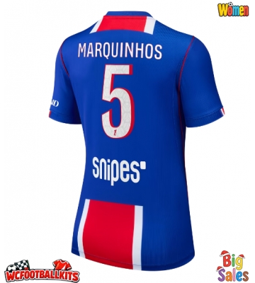 Paris Saint-Germain Marquinhos #5 Replica Home Stadium Shirt for Women 2026-27 Short Sleeve